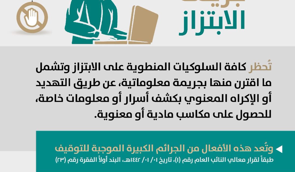 البراءة في جريمة الابتزاز الإلكتروني